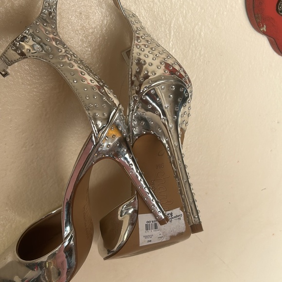 CHARLES DAVID - D'Orsay Rhinestone Silver Pump - SZ 9 - Picture 4 of 4